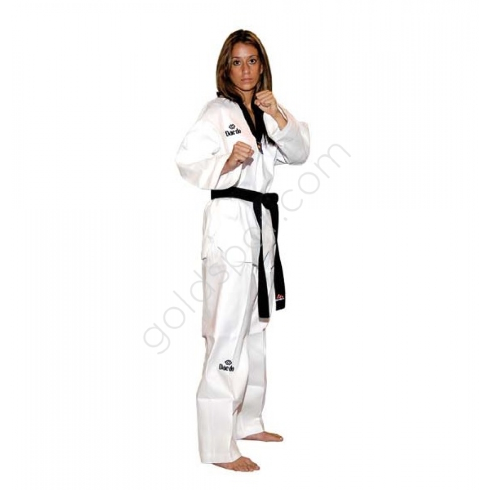 Daedo  Siyah Yaka Nakışlı Taekwondo Elbisesi